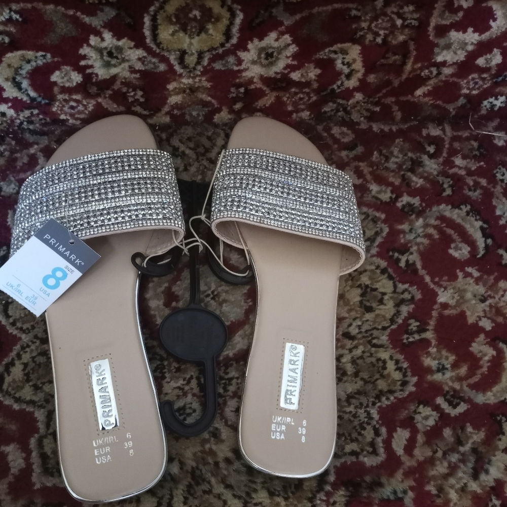 Primark 8 sliver and tan